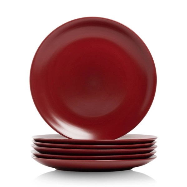 Red Matte Ceramic Dinner Plates, Set of 6 Kirklands Home