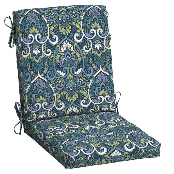 Sapphire Damask Luxe Outdoor Dining Chair Cushion Kirklands Home