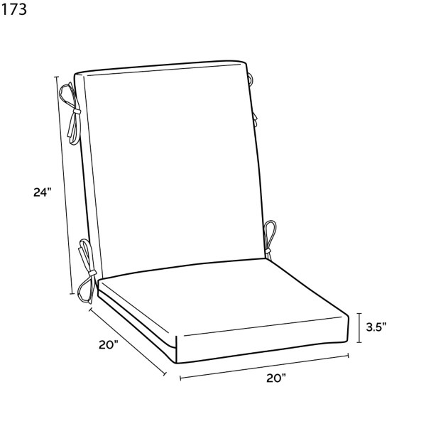 Kirklands Clark Luxe Outdoor Dining Chair Cushion Hamilton Place