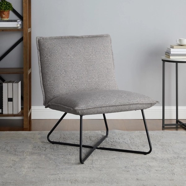 Exton Gray Accent Chair with Metal Base Kirklands Home