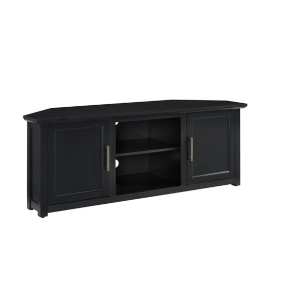 Rustic Black Kelly Corner TV Stand Kirklands Home