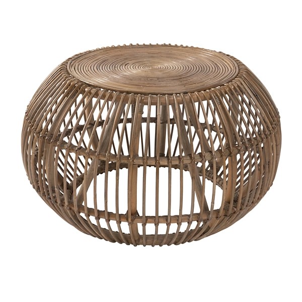 Natural Woven Rattan Round Coffee Table Kirklands Home
