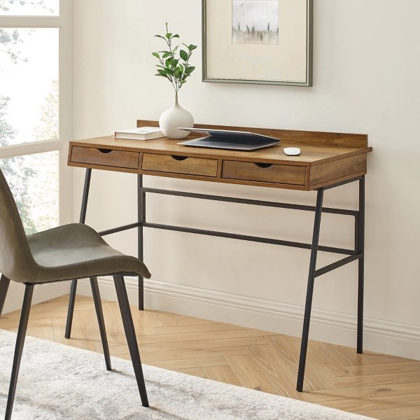 Angle Front Rustic Oak Desk Kirklands Home
