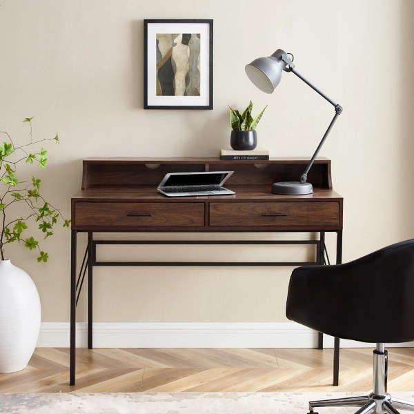 Dark Walnut Wood Desk Kirklands Home