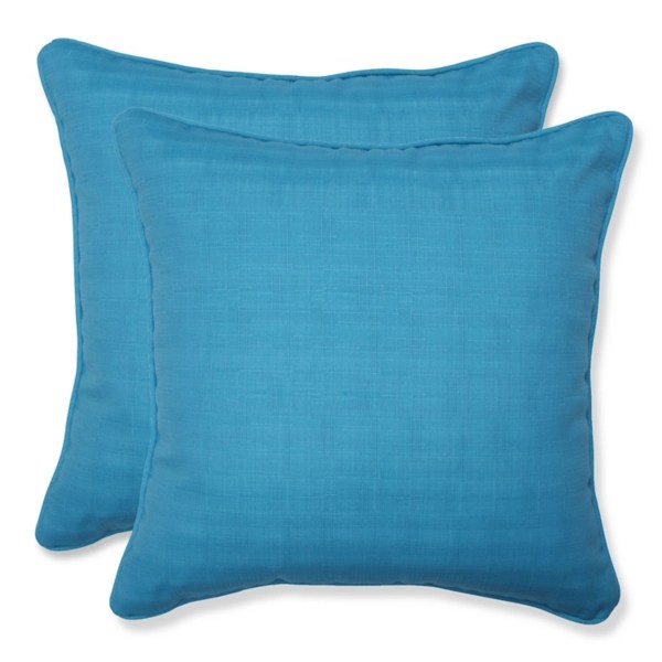 Turquoise Welt Outdoor Pillows, Set of 2 Kirklands Home