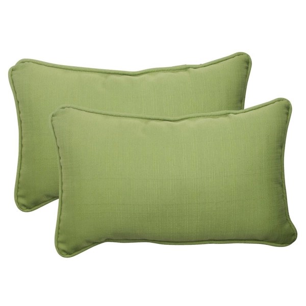 Forest Green Welt Outdoor Lumbar Pillows, Set of 2 Kirklands Home