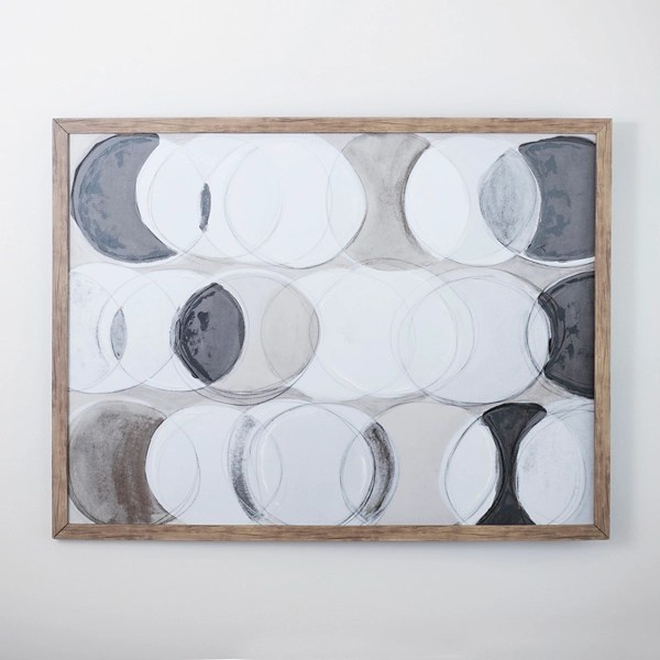 Overlapping Neutral Circles Framed Art, 50x38 Kirklands Home