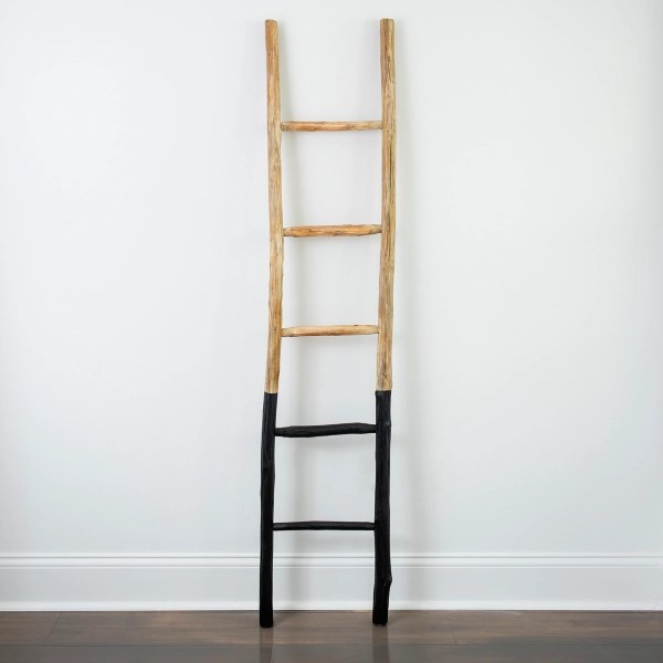 Dipped Black Leaning Ladder Kirklands Home