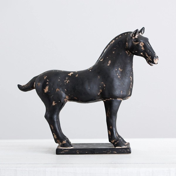 Home Décor Home & Living Statues Black Horse Sculpture Decorative Large