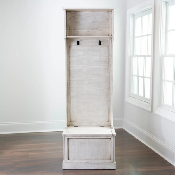 Rustic Cream Storage Hall Tree Kirklands Home