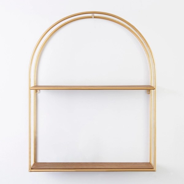 Arch Wall Decor With Shelf Wall Design Ideas