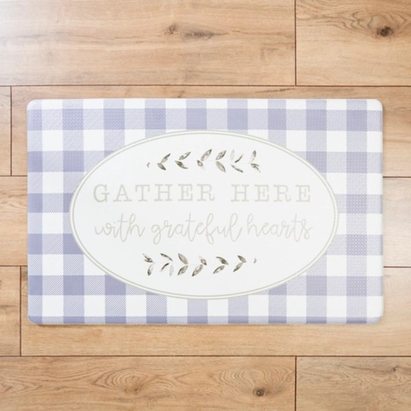 Gather Here with Grateful Hearts Kitchen Mat Kirklands Home
