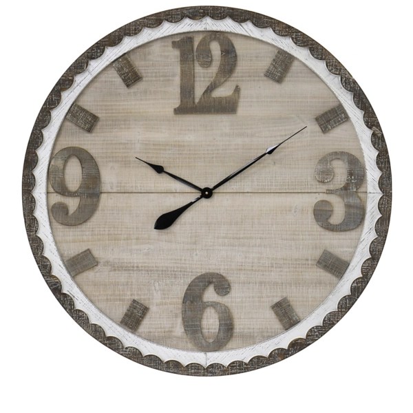 Scalloped Edge Farmhouse Wall Clock Kirklands Home