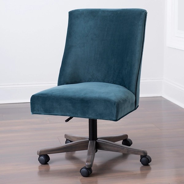 Plush Peacock Blue Office Chair Kirklands Home