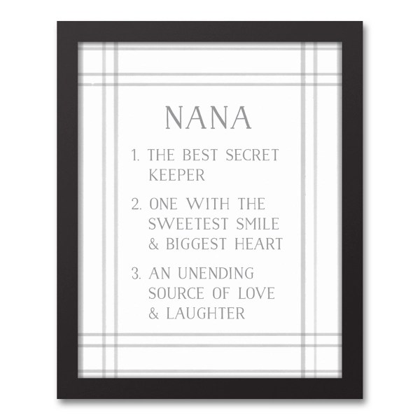 Nana Definition Black Framed Canvas Art Print Kirklands Home