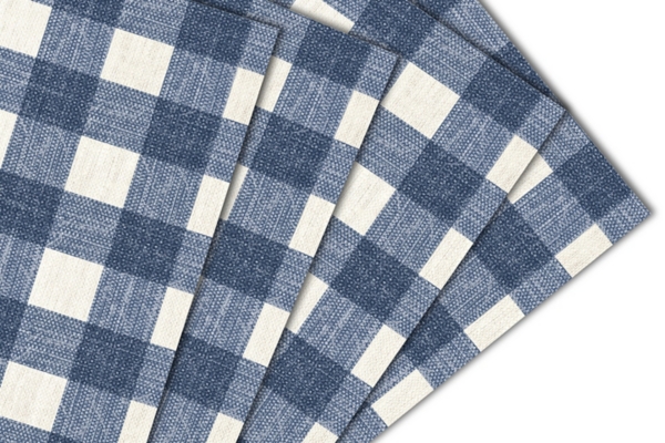Blue and White Buffalo Check Placemats, Set of 4 Kirklands Home