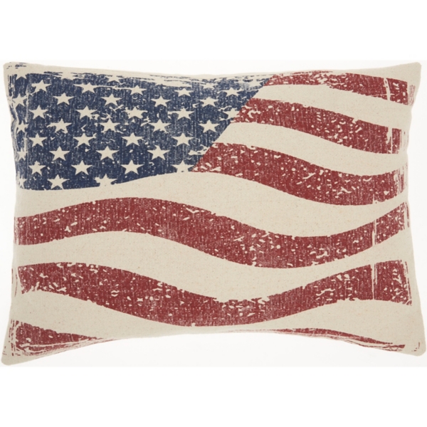 Wavy American Flag Lumbar Pillow Kirklands Home