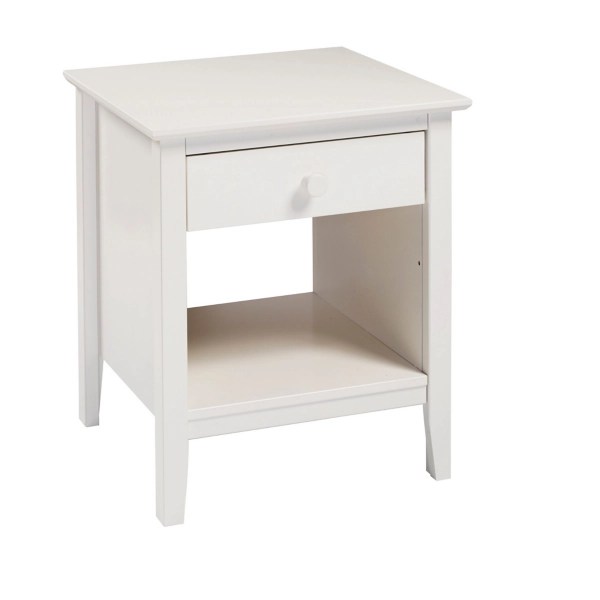 White Brazilian Pine Wood Nightstand Kirklands Home
