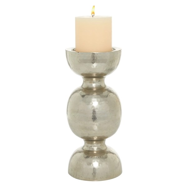 Hammered Metal Silver Orb Candle Holder Kirklands Home