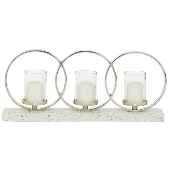 White Terrazzo Candle Holder Runner Kirklands Home