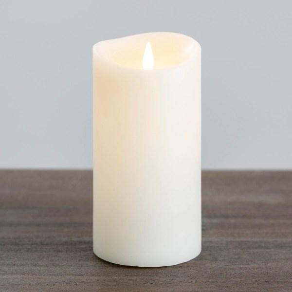 Ivory LED Soft Flame Pillar Candle, 4x8 in. Kirklands Home