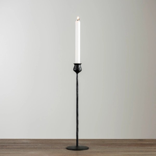 Black Textured Taper Candle Holder, 16 in. Kirklands Home