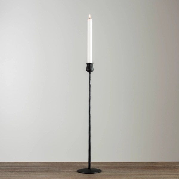 Black Textured Taper Candle Holder, 24 in. Kirklands Home