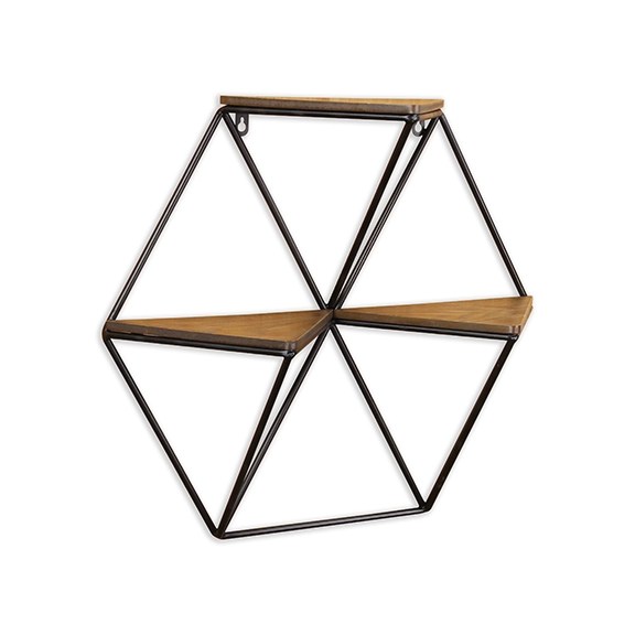 Black TwoTier Triangle Floating Shelf Kirklands Home