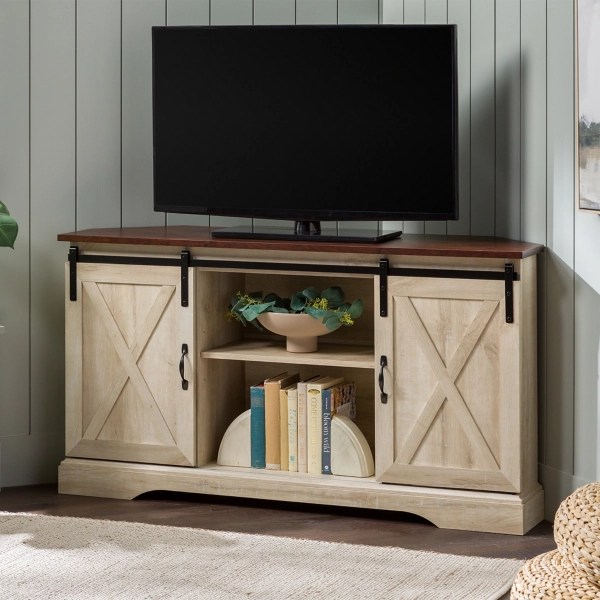 Barn Door Corner Tv Stand vlr.eng.br
