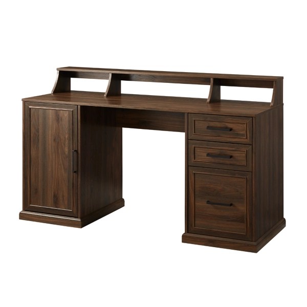 Dark Walnut Style 3Drawer Desk Kirklands Home