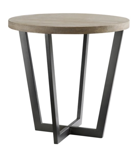 Round Wood and Metal Accent Table Kirklands Home