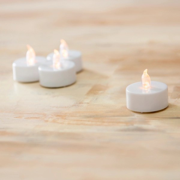 White LED Warm Light Tealight Candles, Set of 4 Kirklands Home