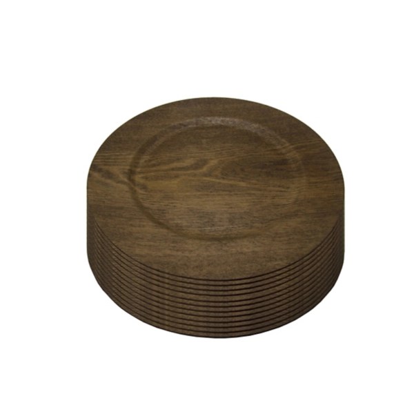 Natural FauxWood Charger Plates, Set of 12 Kirklands Home