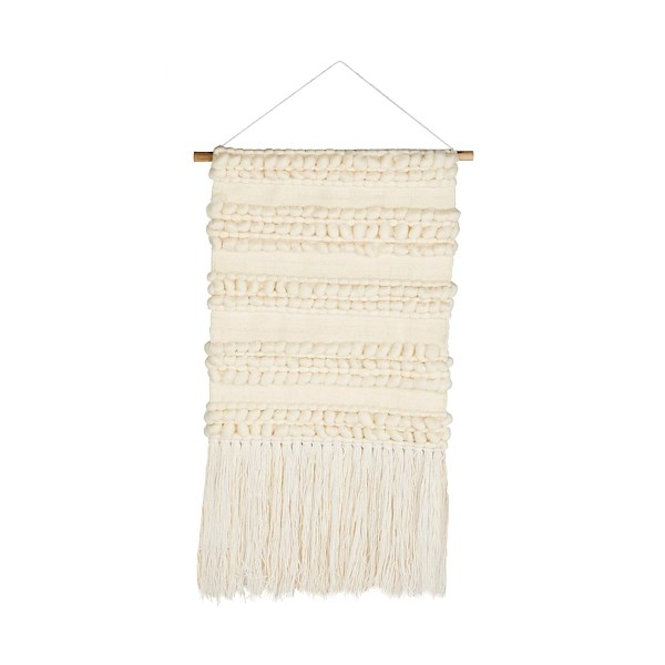 Cream Woven Fringe Macrame Wall Hanging Kirklands Home