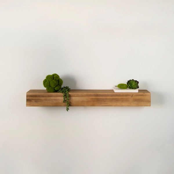 Natural Wood Floating Wall Shelf, 36 in. Kirklands Home