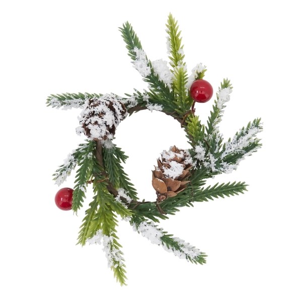 Pineberry Christmas Wreath Napkin Rings, Set of 4 Kirklands Home