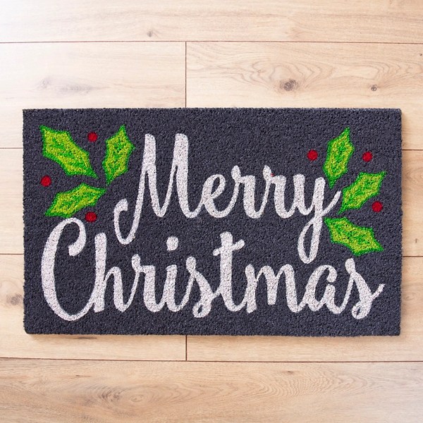 Holly Merry Christmas Doormat Kirklands Home