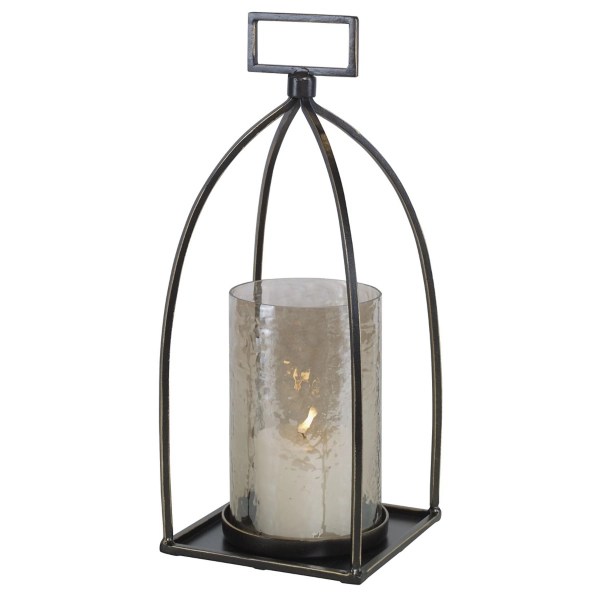 Golden Textured Glass Pillar Candle Holder Kirklands Home