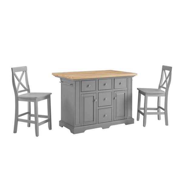 Gray Storage 3pc. Kitchen Island Set Kirklands Home