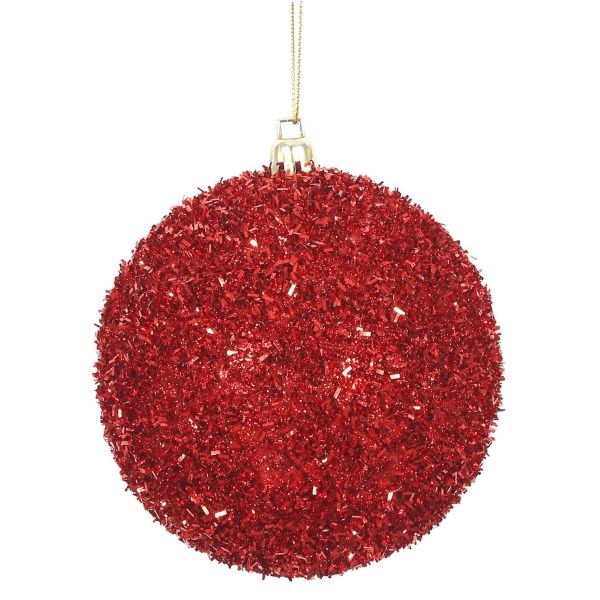Holly Red Tinsel 4pc. Christmas Ornament Set Kirklands Home