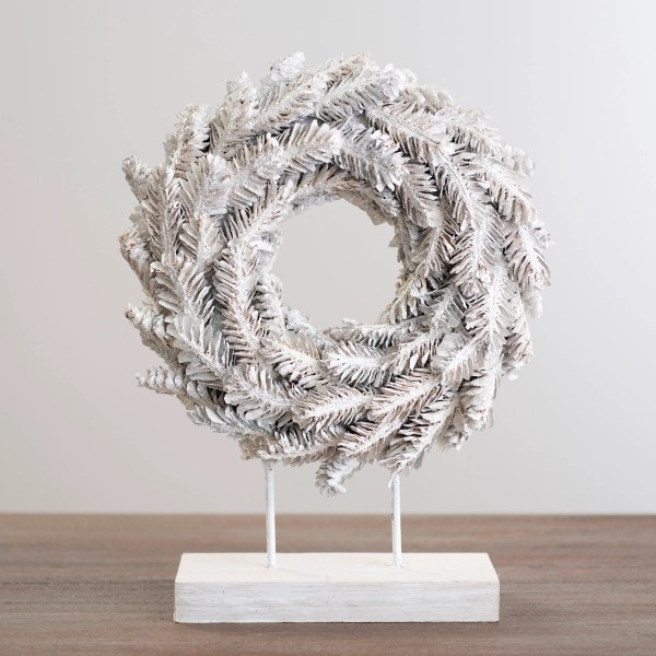 Flocked Tabletop Christmas Wreath Kirklands Home