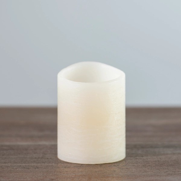 Rustic Ivory LED Pillar Candle, 3x4 in. Kirklands Home