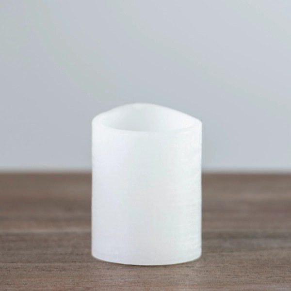 Rustic White LED Pillar Candle, 3x4 in. Kirklands Home