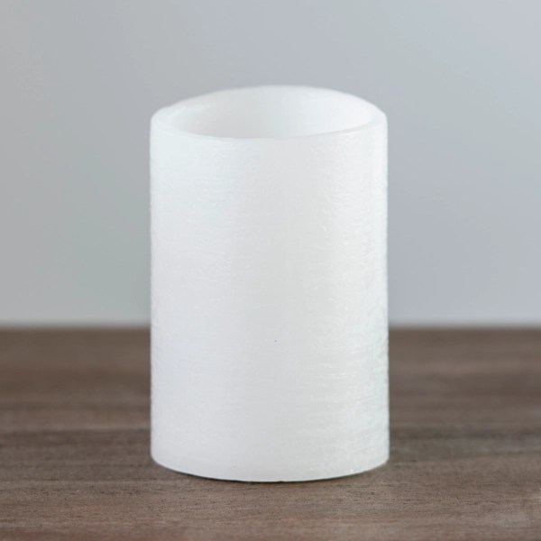 Rustic White LED Pillar Candle, 4x6 in. Kirklands Home