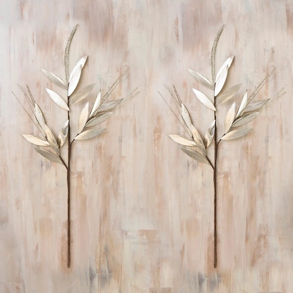 Metallic Laurel Leaf Tree Picks, Set of 2 Kirklands Home