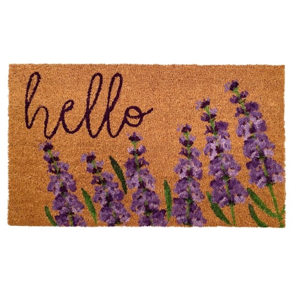 Lavender Hello Doormat Kirklands Home