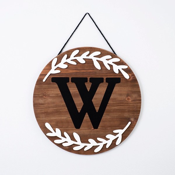 Natural Wood Monogram W Wall Plaque Kirklands Home