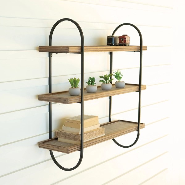 Rustic Oval Frame Floating Wall Shelves Kirklands Home