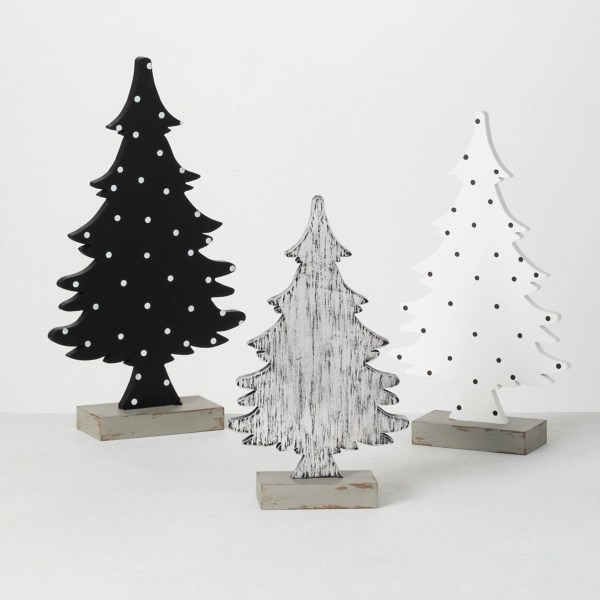 Gray Dotted 3pc. Christmas Tabletop Tree Set Kirklands Home