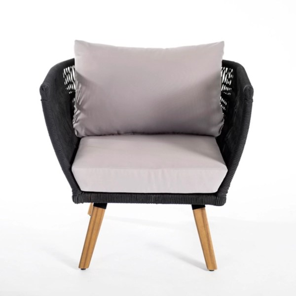 Sahara Black Rope Outdoor Chair Kirklands Home